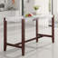 Table de bar rectangulaire à hauteur de comptoir avec plateau en faux marbre pour la cuisine et le salon-1634859805