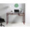 Bureau Yasin avec plateau en verre et finition rouge (sans la chaise de bureau)