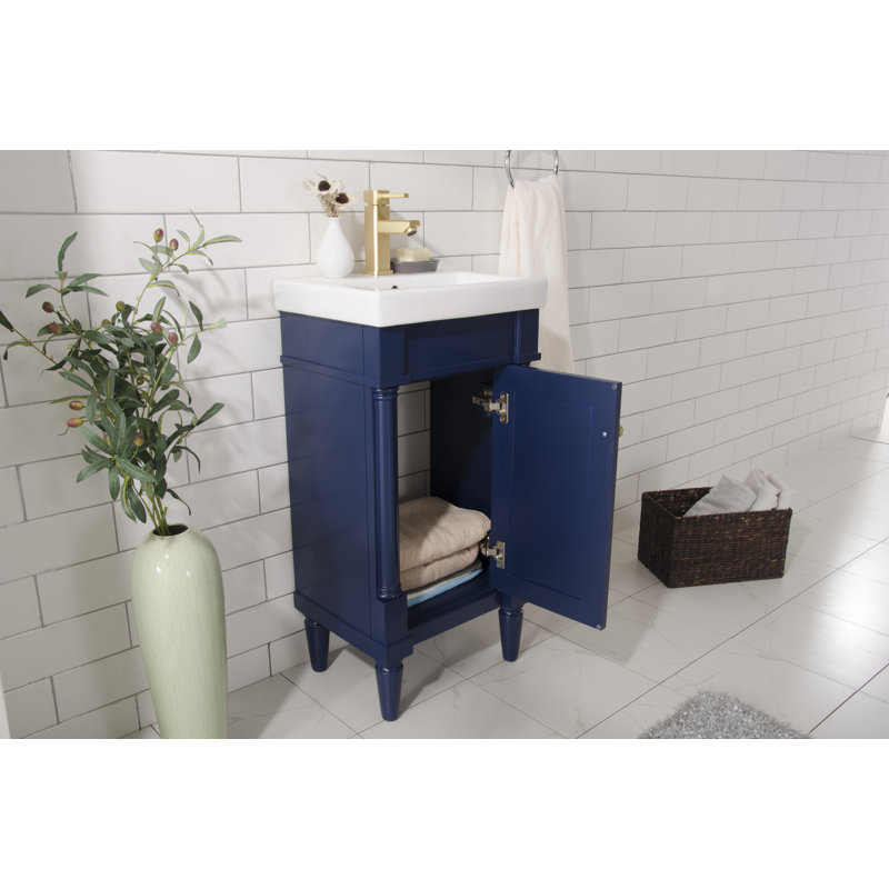 Ensemble de meuble-lavabo simple 17 po Esperanza, Bleu