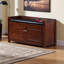 Banc de rangement 2 pièces avec compartiment de rangement brun Brock, H 21,45 po x l 39,57 po x P 15,21 po Brock