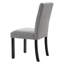 Chaise de salle à manger capitonnée 4 pièces, lin rustique revêtu de pieds en bois d'hévéa, chaise d'appoint rembourrée-259512518