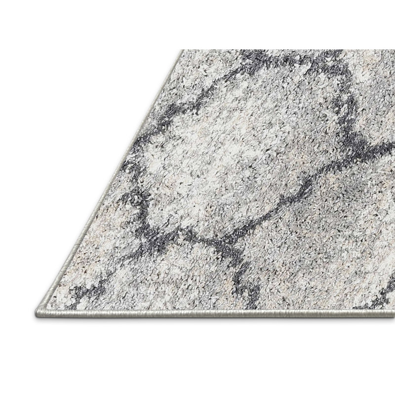 Tapis zone gris clair contemporaine, Rectangle 7 pi x 9 pi