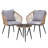 3-Piece Outdoor Patio Bistro Set – Modern Wicker Conversation Chairs with Glass Table & Cushions-118219628-118219627