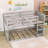 Twin Over Twin Wood Floor Bunk Bed With Safety Guardrails & Ladder-391772342
