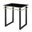 Ensemble de tables basses et tables de bout noires 3 pièces Tables de bout en verre trempé