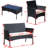 4 PC Rattan Patio Furniture Set Outdoor Patio Cushioned Seat Wicker Sofa