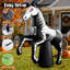  Cheval squelette gonflable d'Halloween de 6,6 pi avec lumières DEL intégrées