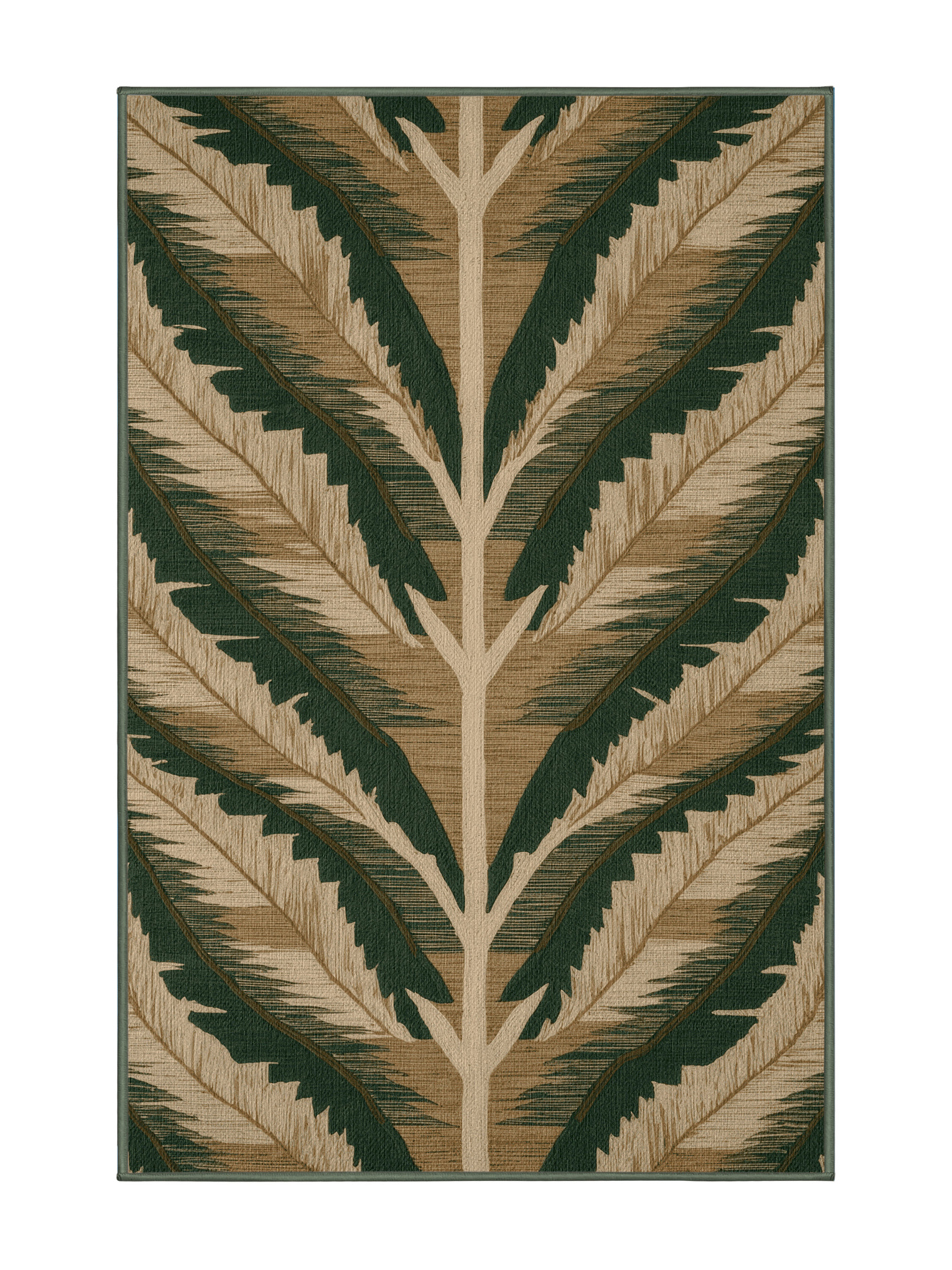 Bayou Breeze Washable Taro Leaves Hawaiian Area Rug | Wayfair