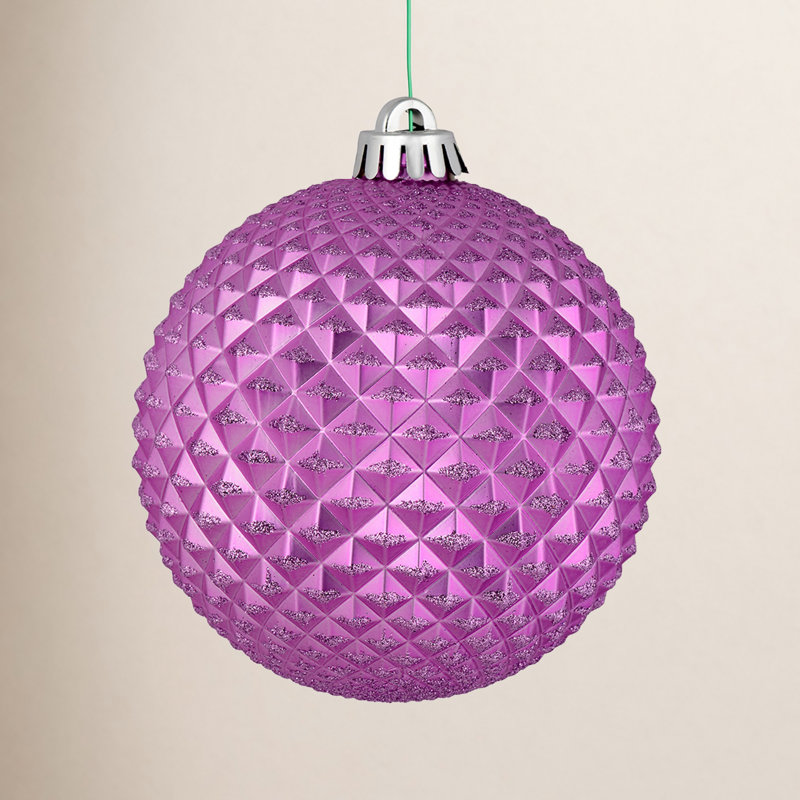 Ornement boule Durian Glitter, Orchidée