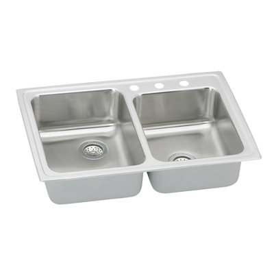 Pacemaker 33" L x 22" W Double Kitchen Sink