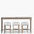 Matte Glass Display Table with 3 Stools