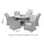 Lotta Venice 6 Seat Round Rattan Dining Set - with Ice Bucket & Lazy Susan-26094879-26094878