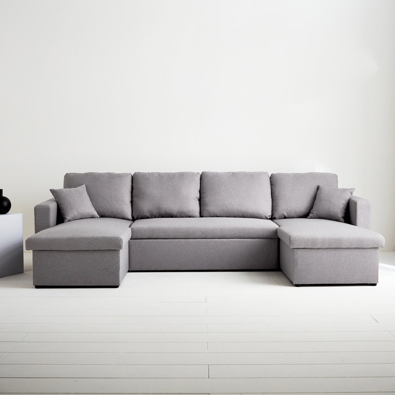 Queridas 3 Seater Convertible Sofa, Light Grey