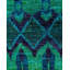 Tapis vert / bleu 4 pi x 6 pi 1 po Overyed One-of-a-Kind