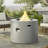Rodeny 32"  Propane Gas Outdoor Alloy Steel With Concrete Style Fire Pit with Lid