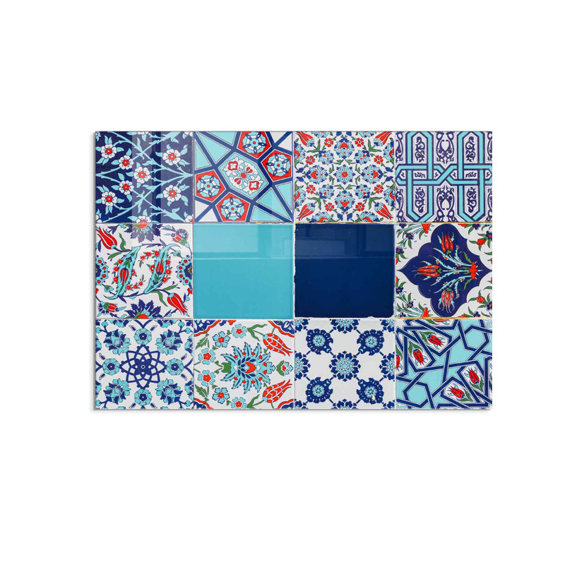 Superbe peinture murale en verre trempé 27,6 po x 39,4 po | 100% verre trempé, épaisseur: 0,16 pouce | Décoration élégante pour le salon ou le bureau, durable et facile à nettoyer, idée de cadeau parfaite