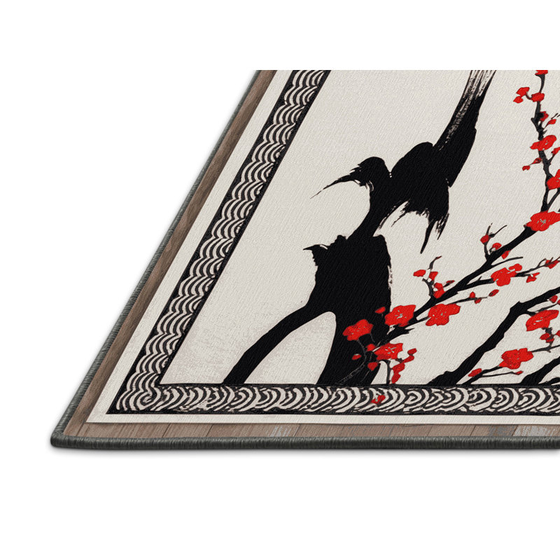Crimson Tides Rug, Rectangle 3' x 5'