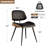 20.5"W Modern Upholstered Faux Leather Dinning Chair With Curved Wooden Backrest-1554952506