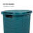  60 L Slim Laundry Hamper, Clothes Basket, Lid, Plastic-111360885-111360883
