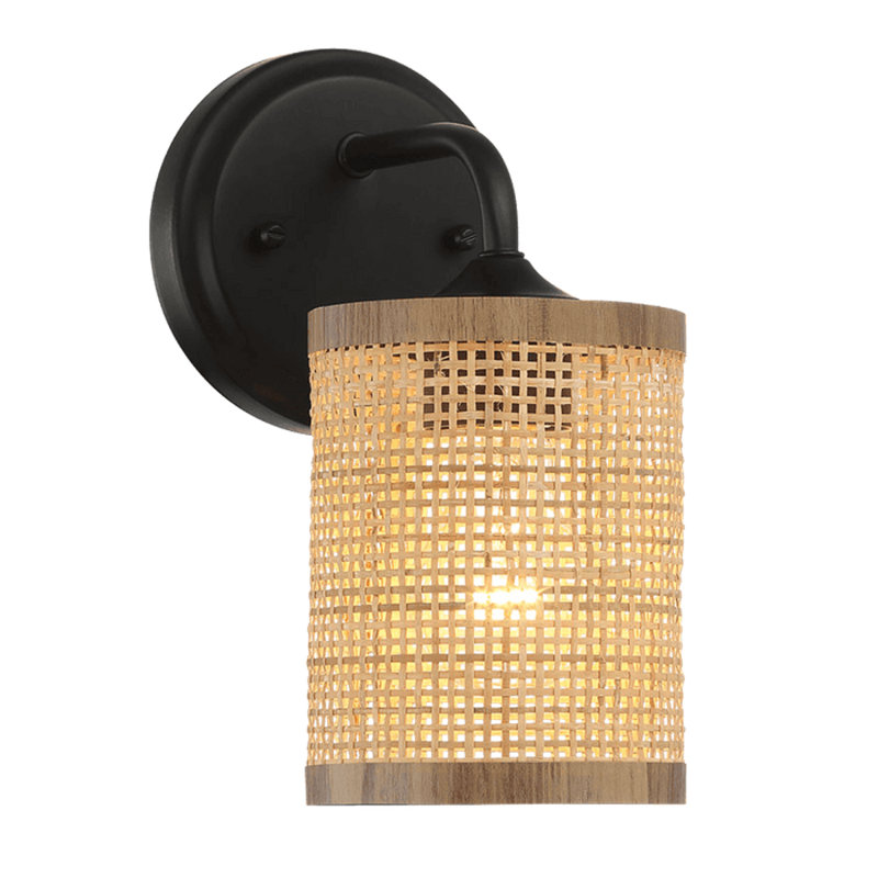 Moshannon Rattan Shade Wall Light