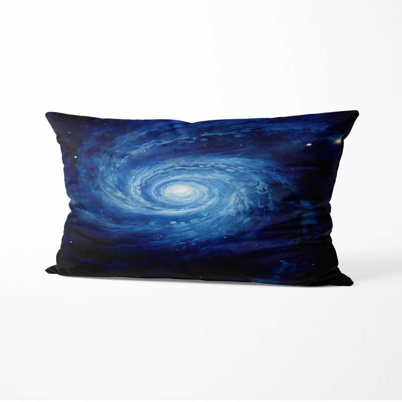 Coussin décoratif abstrait à spirales abstraites - Spirale IV, 12"H x 20"W