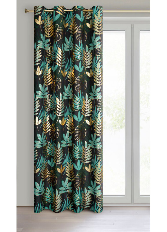 Malta Curtain Single Panel, Black