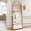 Flat Aluminum Alloy Framed Freestanding Full Length Mirror Wall Mirror-1303854396-1303854395