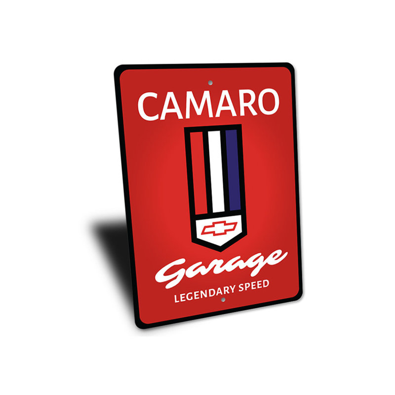 Enseigne en aluminium Chevy Camaro, H 14 po x l 10 po x P 0,04 po