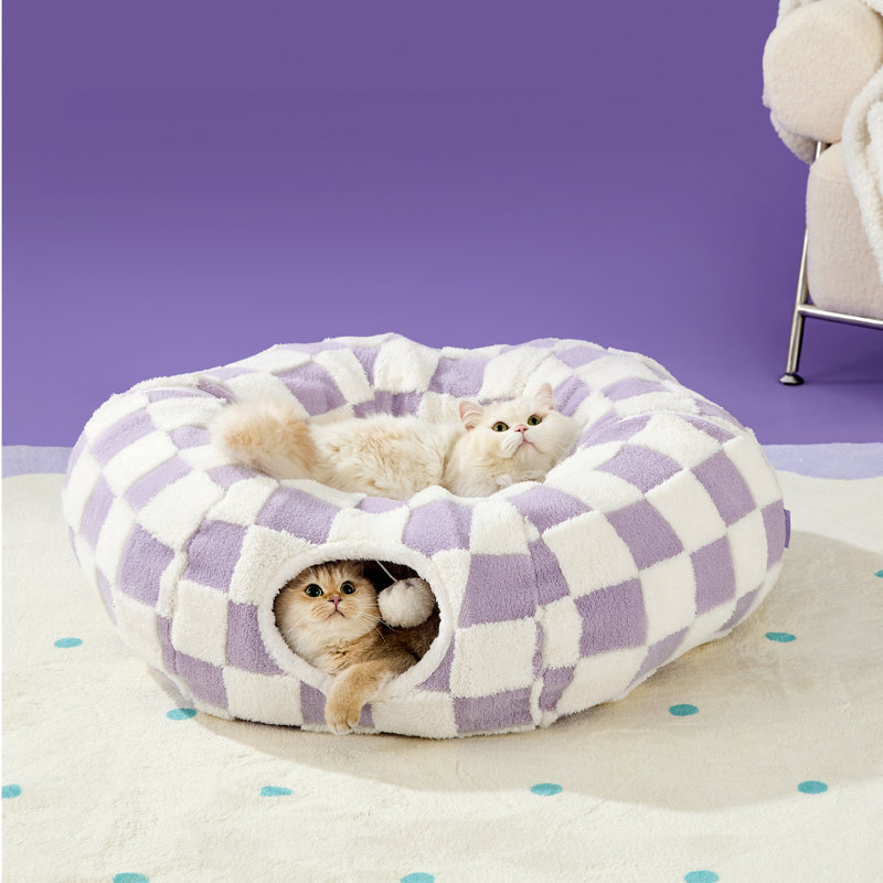 Lit pour animal de compagnie Lesure Cozy, Mauve, Standard (L 33,5 po x l 33,5 po)