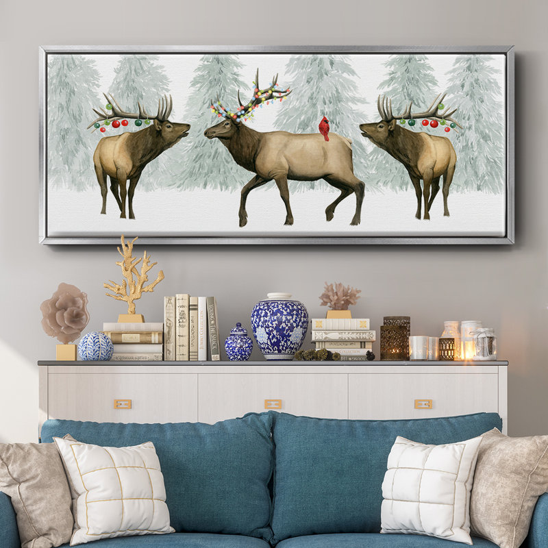 Festive Forest Collection D- Framed Canvas, 20" H x 50" W
