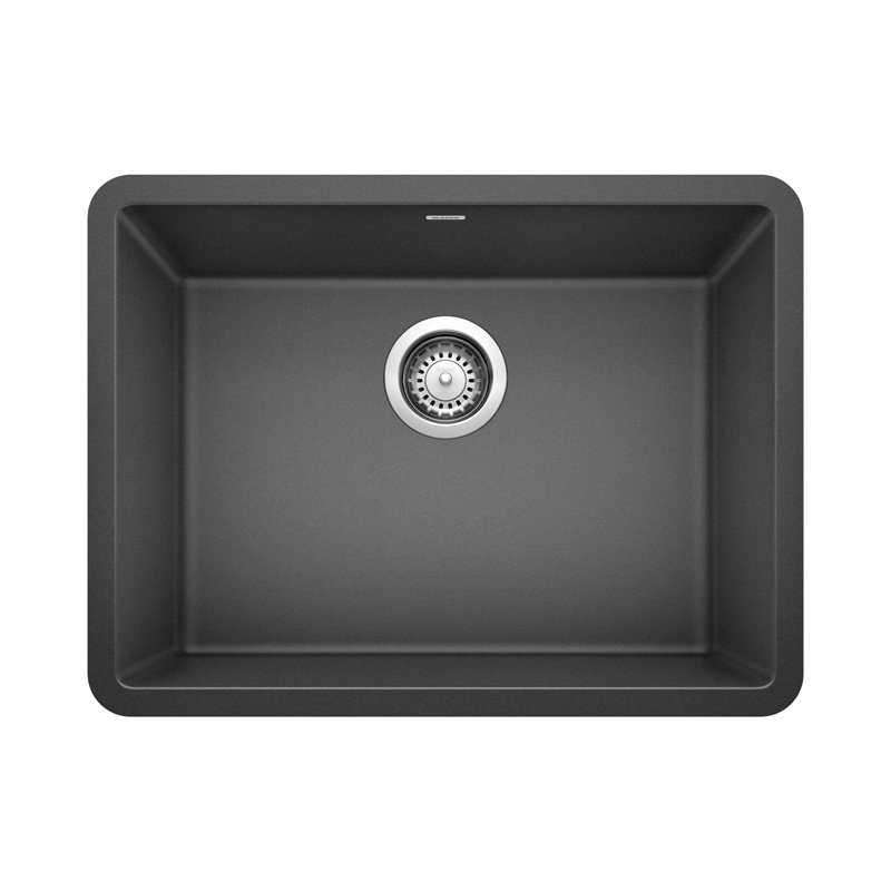Évier de cuisine encastré à simple cuve 24 "Precgr SILGRANIT - Anthracite, Anthracite