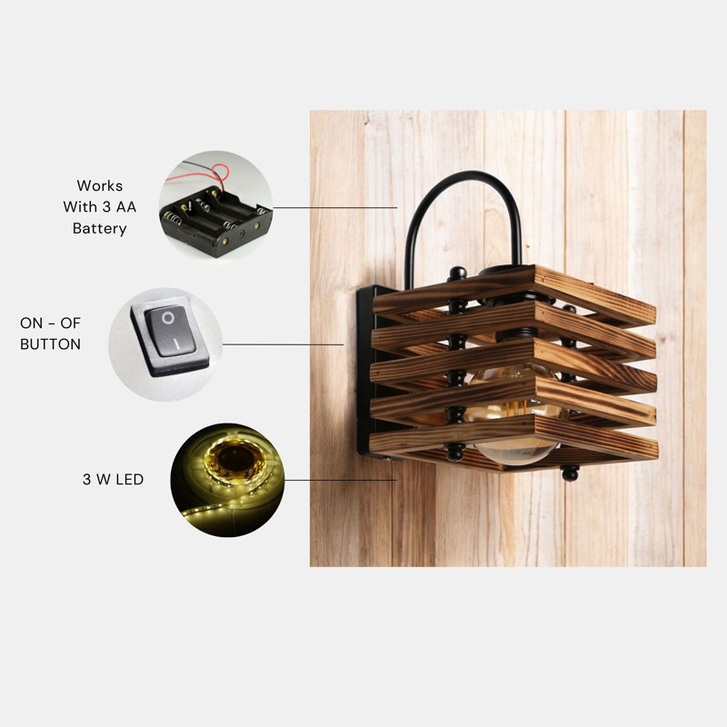Lynnville Wood LED Wallchiere