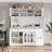 Large Coffee Bar Storage Cabinet with 6 Drawers and 5 Cabinets-867748183