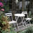 3 Piece Patio Bistro Set of Foldable Square Table and Chairs-1197822916