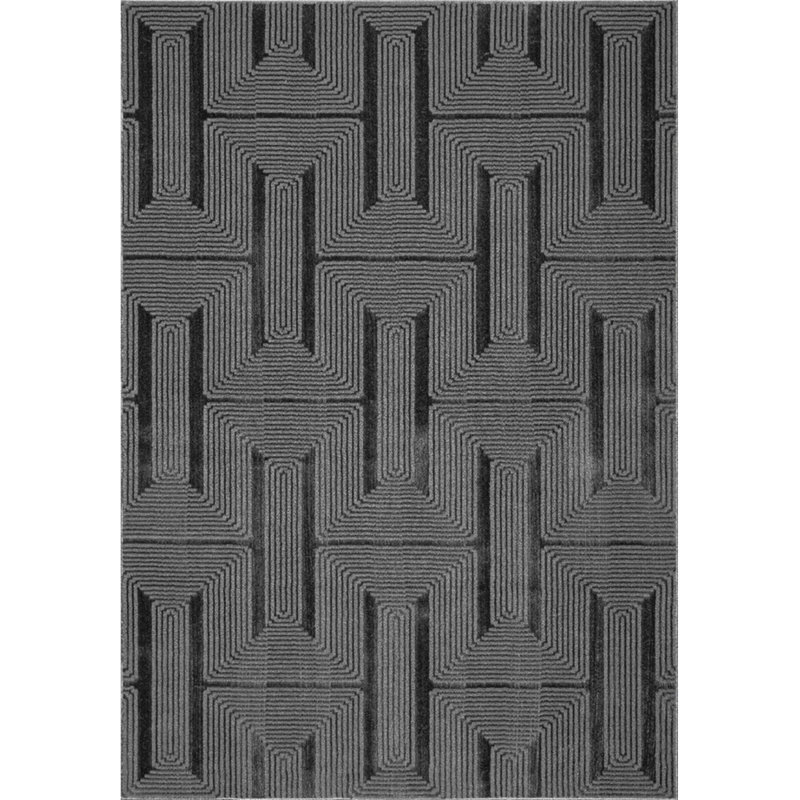 Geometric Indoor / Outdoor Area Rug, Runner 80 x 150 cm