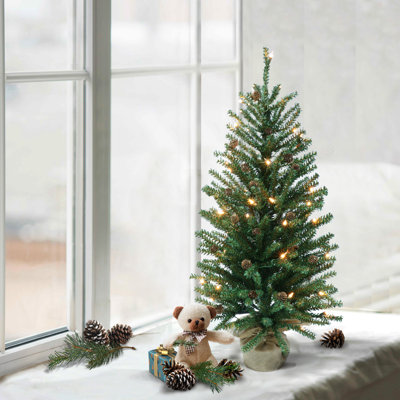 Lighted Fir Christmas Tree