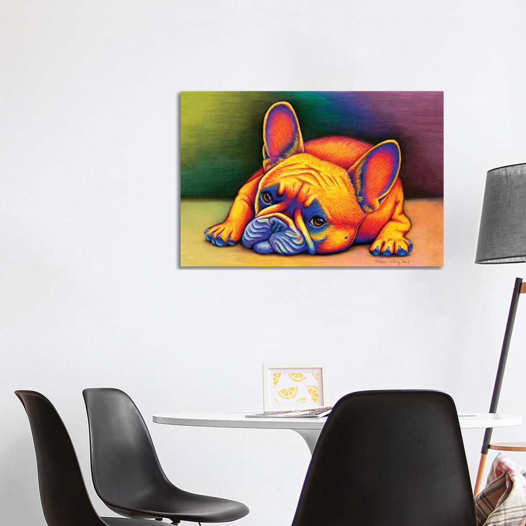 Daydreamer - Französische Bulldogge von Rebecca Wang - Galerie-verpackte Leinwand Giclée