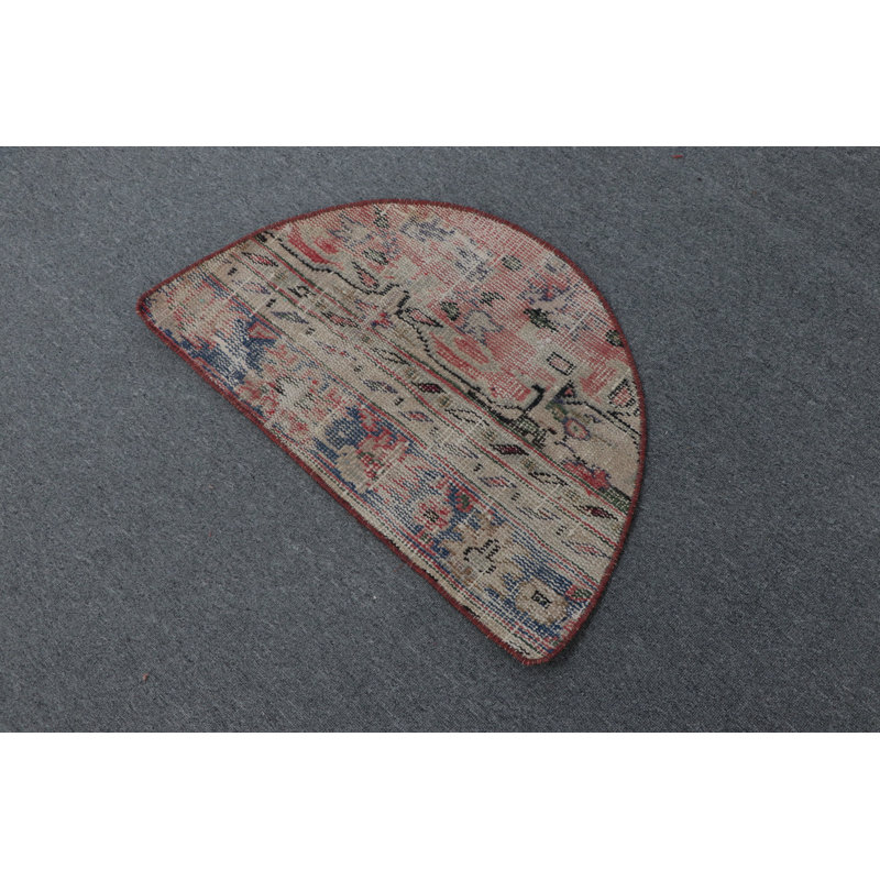 Tapis turc rétro vintage beige petit idéal pour suspendre un mur et un cadeau tribal parfait