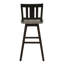 Hauteur de l'ensemble de 2 chaises pivotantes à 360 degrés en bois d'hévéa massif avec dossier à lattes verticales-1860830228