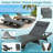 All Weather Outdoor Patio Wicker Chaise Lounge Chair