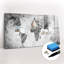 Magnetic Memo Board Whiteboard - 120 x 60 cm - With Marker and Magnets - World map