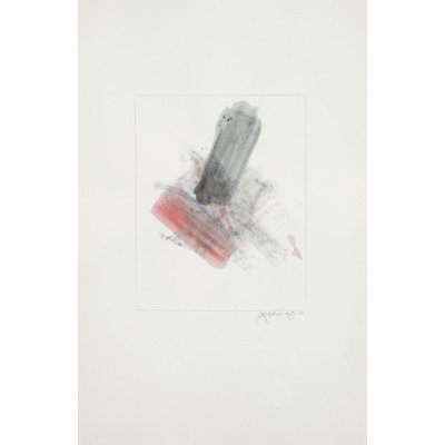 «One-of-a-Kind Original Original Graphite» par Joyce Creiger - peinture encadrée sur papier