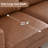 91.73'' Faux Leather Square Arm Sofa Brown Chenille-1743272073