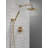 Delta Modern 14 Series Round Rain Shower System Faucet Set, Rainfall Brushed Gold Shower Head and Handle Set, Valve Trim Kit, 10 Inch, Champagne Bronze (Valve Not Included)-123443804