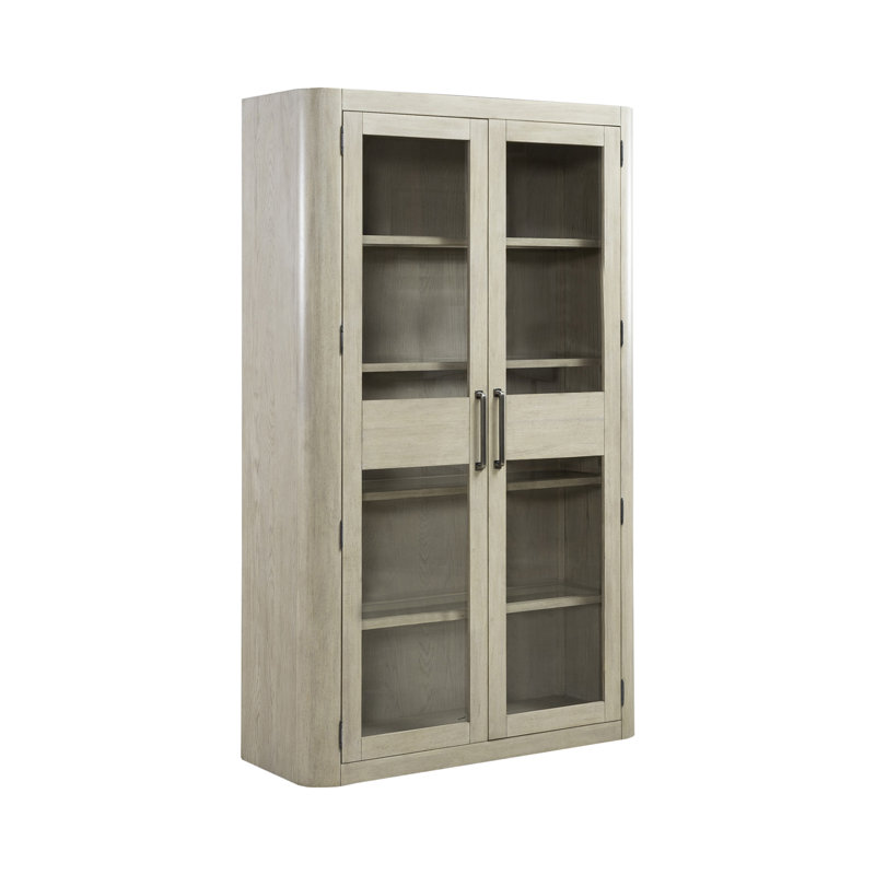 Vitrine Shaly Bunching avec éclairage à DEL tactile, Beige