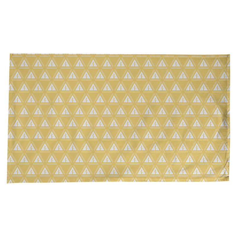 Nappe d’arbre minimaliste classique Barbra, Jaune / Blanc