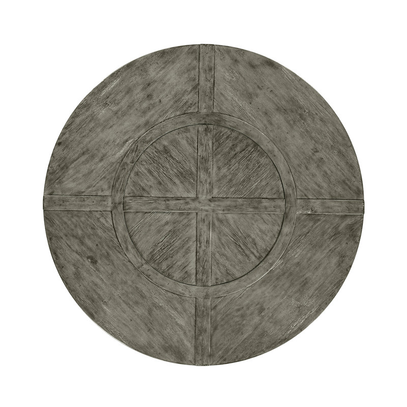 Casually Country Round Walnut Wood Dining Table, Country Farmhouse Walnut, 72" W x 72" L