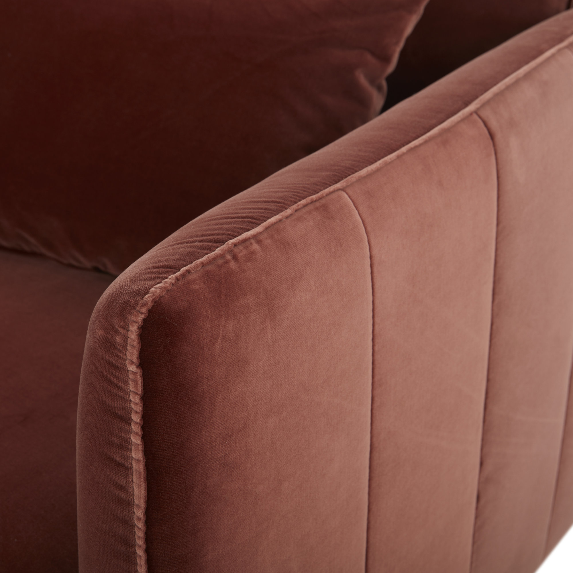 Rae Upholstered Armchair (Set of 2), Falkirk Reddish Brown Velvet