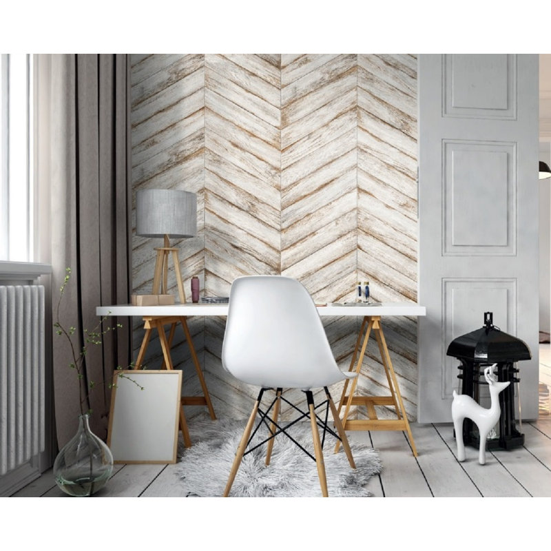 3" x 16" Porcelain Singular Tile, White/Brown