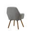 Fauteuil d'appoint contemporain en tissu, gris-401546267